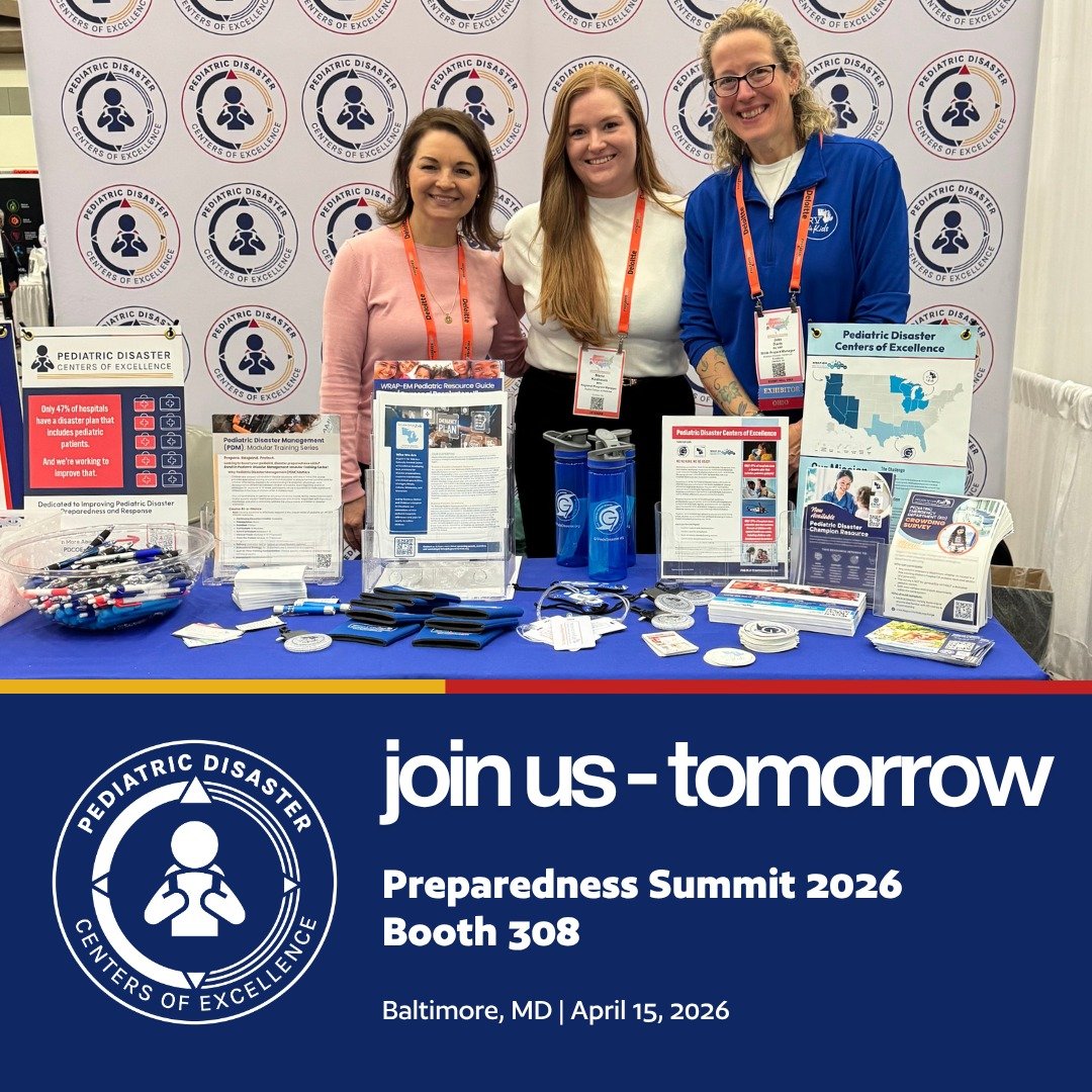 We'll be at Booth 308 tomorrow at the Preparedness Summit 2026! Come meet our team and discover how we're making hospitals better prepared for pediatric patients. 📍 Baltimore, MD | April 15 #PreparednessSummit2026