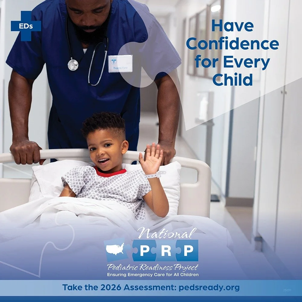 Pediatric emergencies can be unpredictable and anxiety-provoking. 

The National Pediatric Readiness Project Assessment can help your team boost its confidence around treating children. 

Talk to your ED nurse manager about participating (visit the l