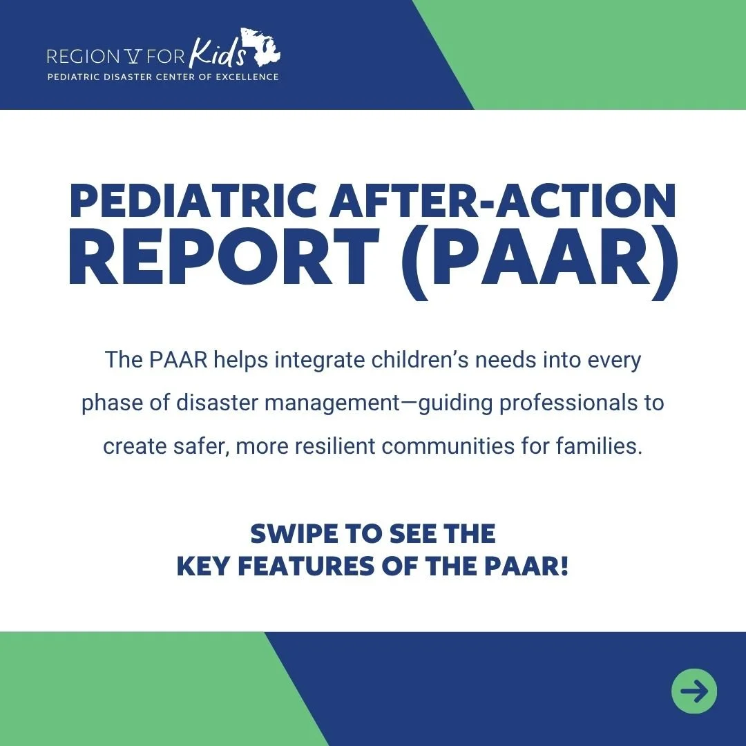 Every child deserves the chance to thrive&mdash;even during a crisis.

The Pediatric After-Action Report (PAAR) helps ensure children&rsquo;s needs are at the heart of every emergency response. Together, we can empower families and protect the next g