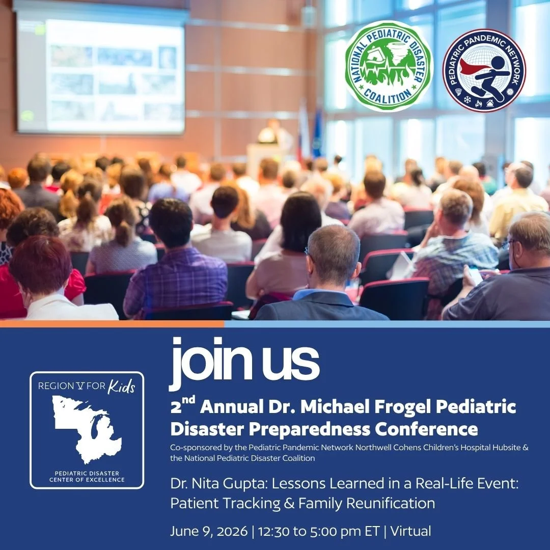From patient tracking and family reunification to disaster mental health, hospital evacuation lessons learned, and preparedness for modern threats, this half-day virtual event brings together nationally recognized experts in pediatric disaster prepar
