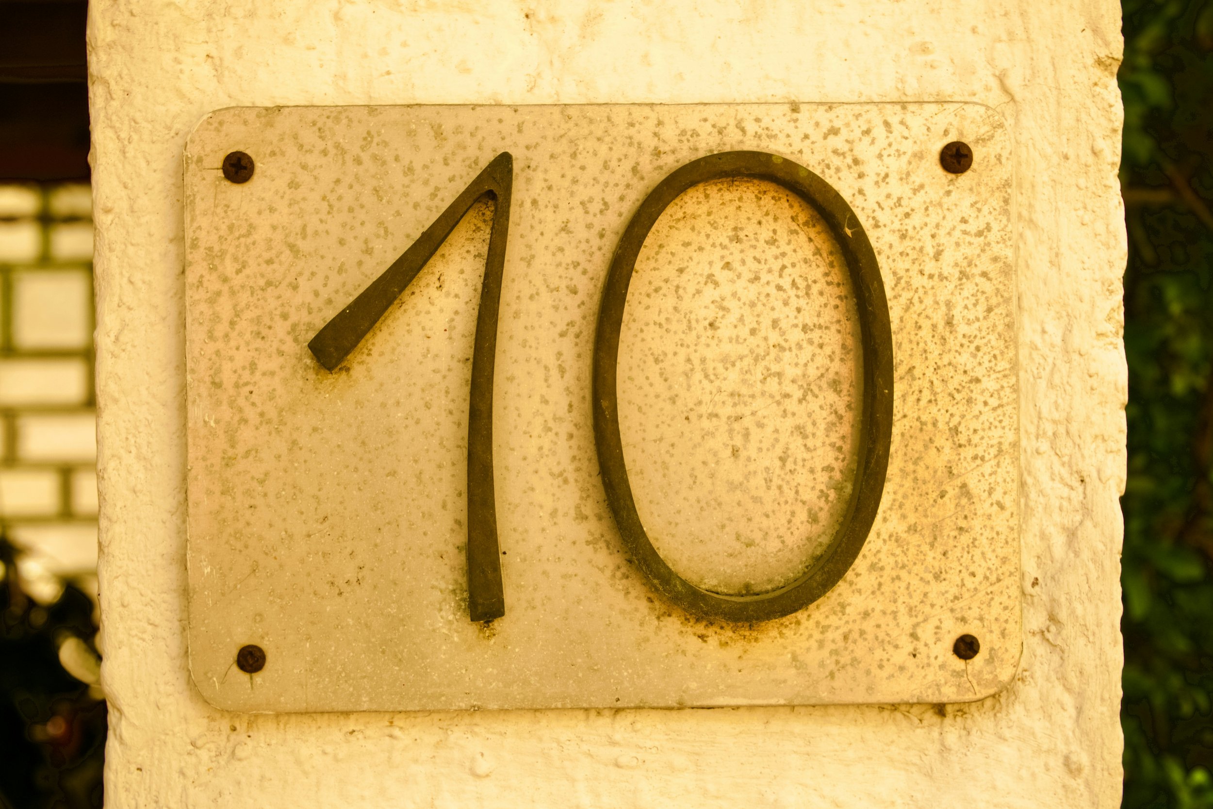 A number from one to ten