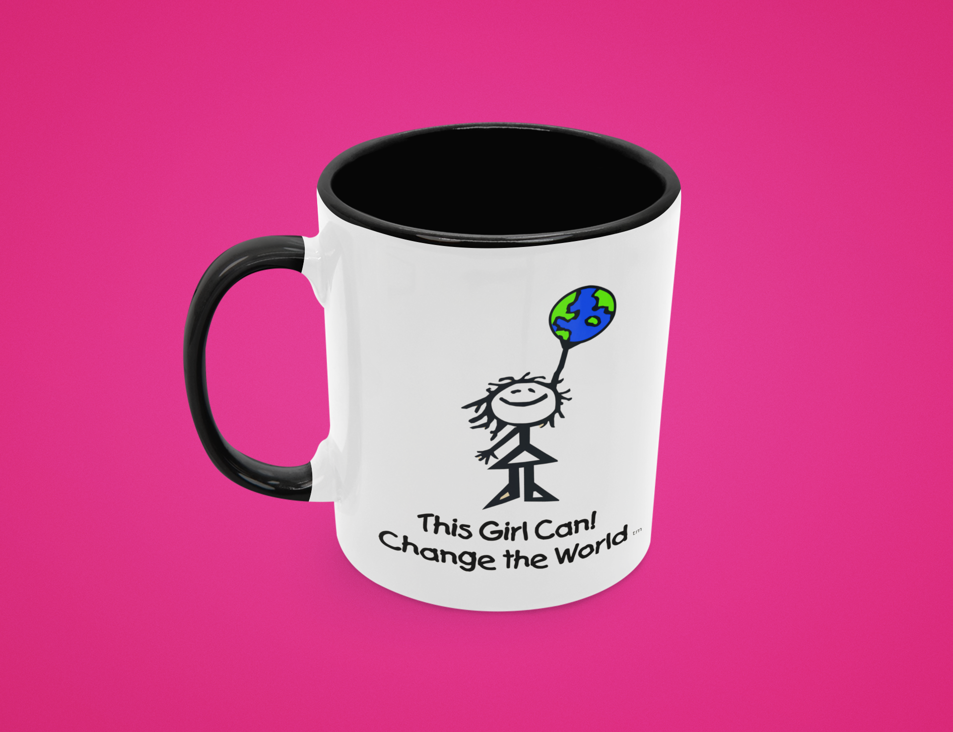 This Girl Can! Change the World Mug with Color Inside
