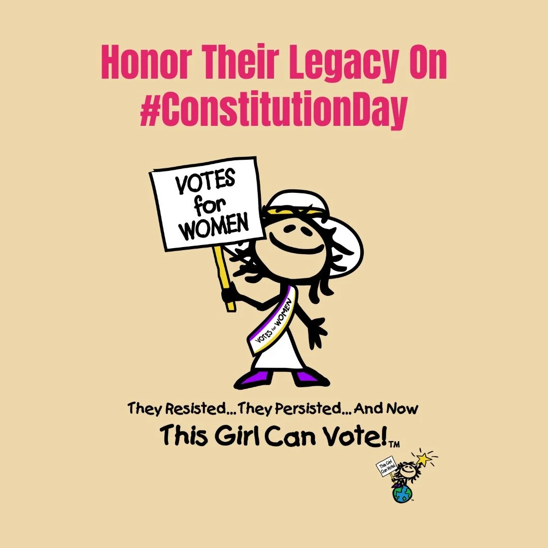 Today is #NationalConstitutionDay
Remember the women who struggled and fought for the #19thAmendment that gave women the constitutional right to vote. Thanks to them #ThisGirlCanVote
Honor their legacy by Registering to Vote and making sure all the w