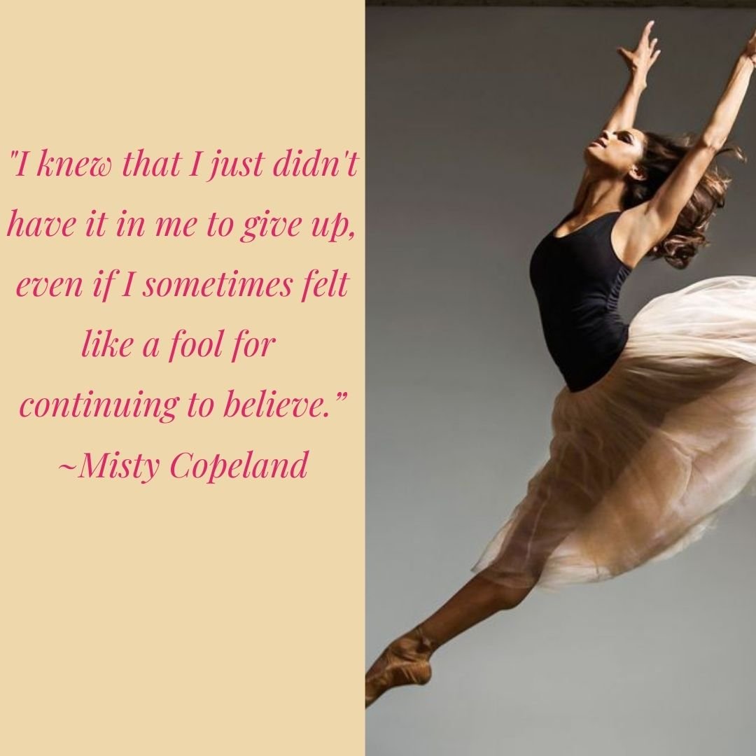 Brava @mistyonpointe 
Thank you for showing us how to believe in ourselves and in our own power to realize our dreams!

#MistyCopeland
#OnYourToes
#ThisGirlCanRealizeHerDreams
#DontWishUponAStarReachforOne
#BelieveinEveryGirl
#ThisGirlCanChangeTheWor