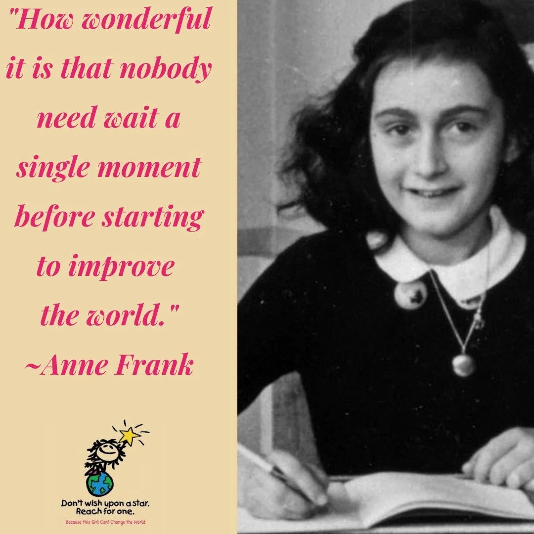 #AnneFrank left us her story. 
From 1942-1944 she wrote in her diary, a 13th birthday gift that she named "Kitty". 
She wrote her diary as her family was in hiding in a secret Annex during the Nazi occupation in Amsterdam. 
While she chroni