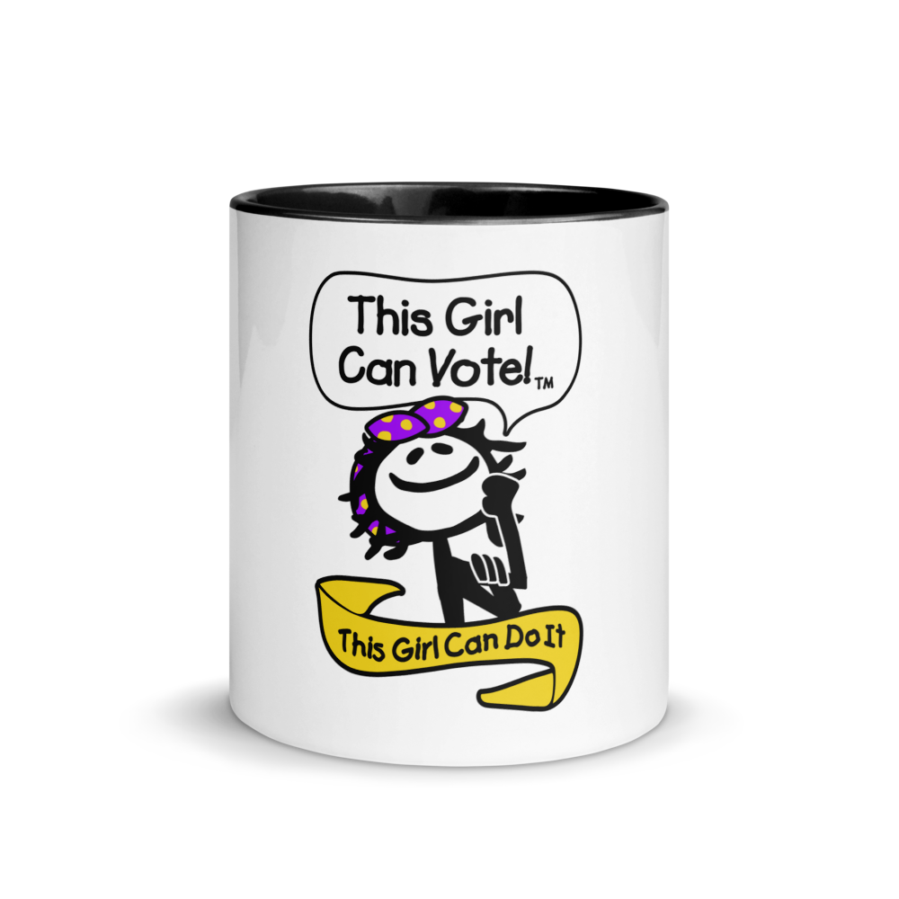 This Girl Can! Vote Mug with Color Inside