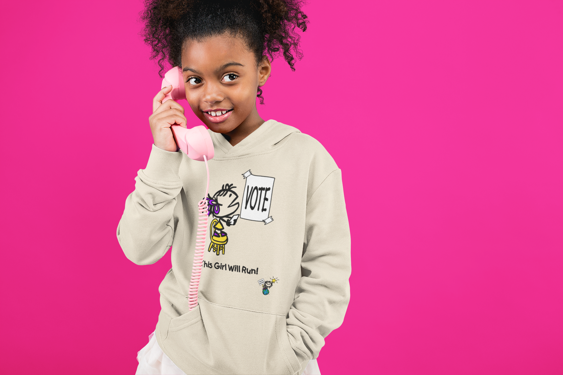 This Girl Will Run Youth lightweight hooded sweatshirt
