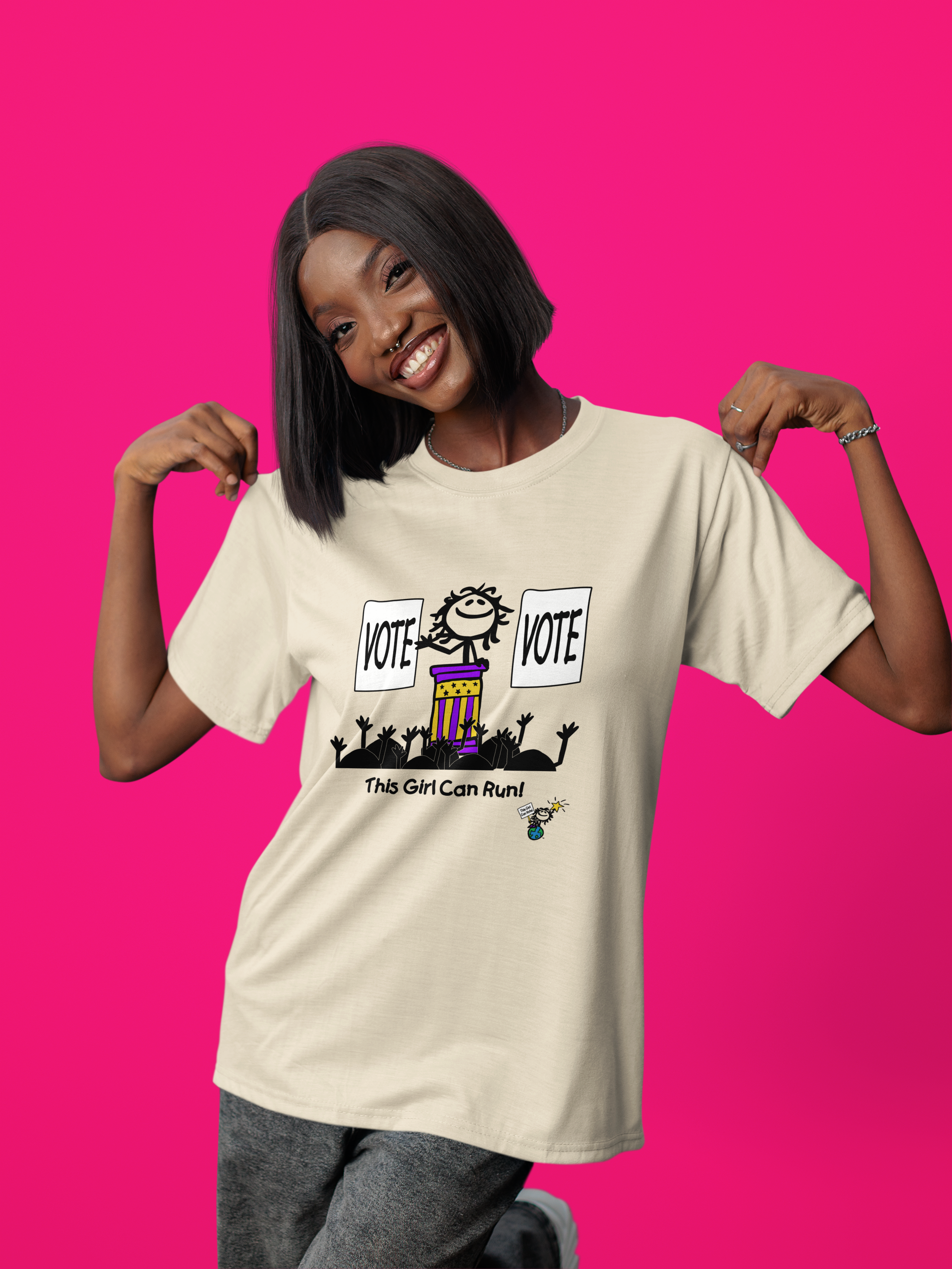 This Girl Can! Run Unisex t-shirt