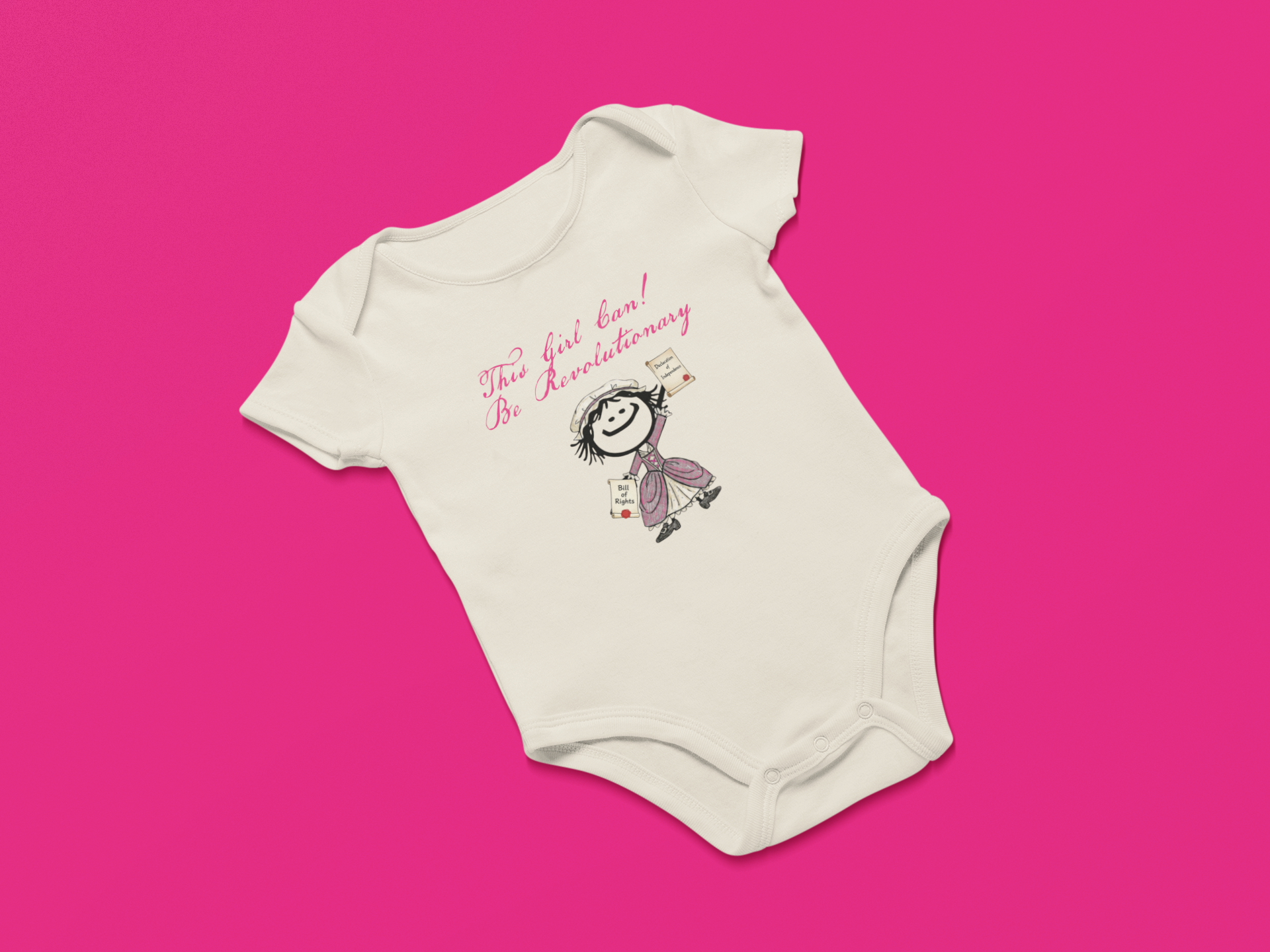 NEW! Limited Edition This Girl Can! Be Revolutionary Organic cotton baby bodysuit