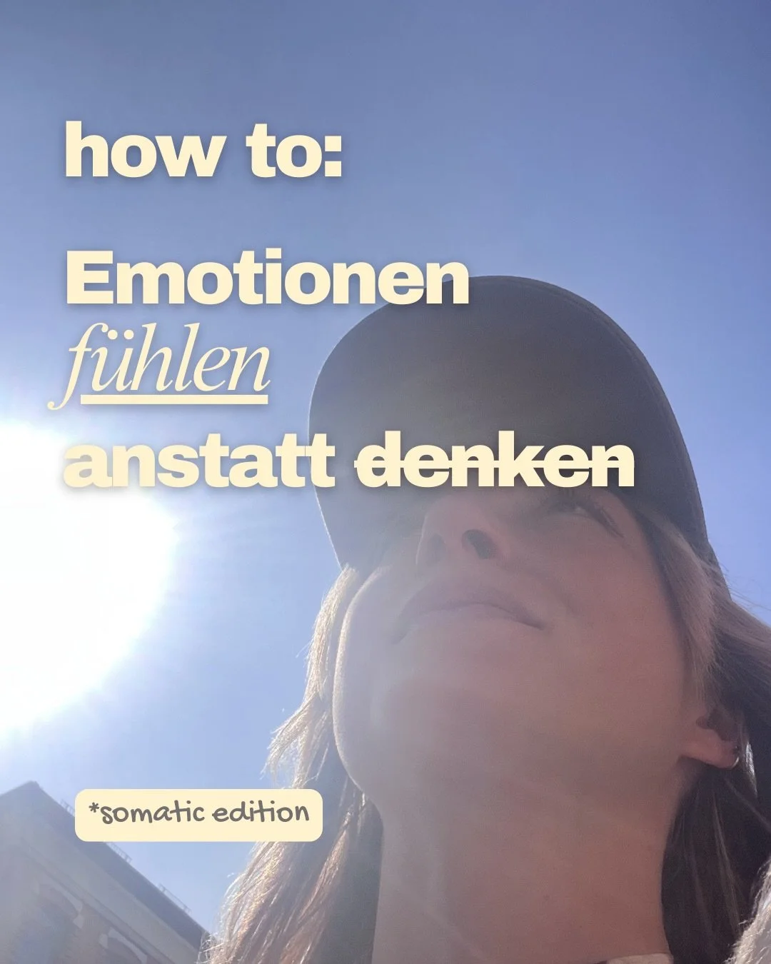 Ich kenne ziemlich wenige Menschen, die ihre Emotionen f&uuml;hlen k&ouml;nnen - weil die allermeisten sie nur denken, analysieren, dr&uuml;ber gr&uuml;beln (und denken, das W&Auml;RE f&uuml;hlen).

Und ja, seine eigenen Emotionen mit dem Kopf zu ver