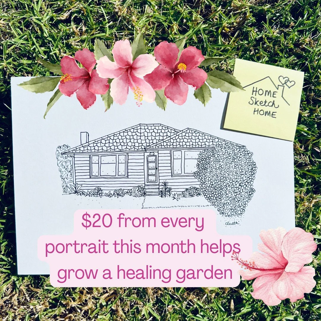This September, $20 from every Home Sketch Home portrait will be donated to the Kerikeri Retirement Village&rsquo;s sensory garden project. 🌸

The garden will give care facility residents and their families a peaceful, therapeutic space to relax, re
