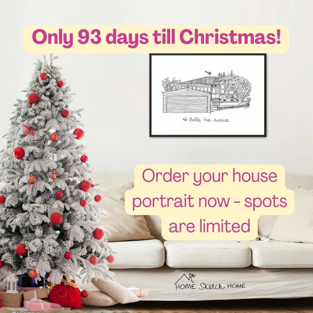 🎄 Only 93 days till Christmas&hellip; and if you're a planner (or just want to feel like one), now&rsquo;s the time to get your gifting sorted.

My house portraits are:
🖋️ Hand-drawn in ink
🖼️ Available framed (Kerikeri only)
📬 Delivered NZ-wide
