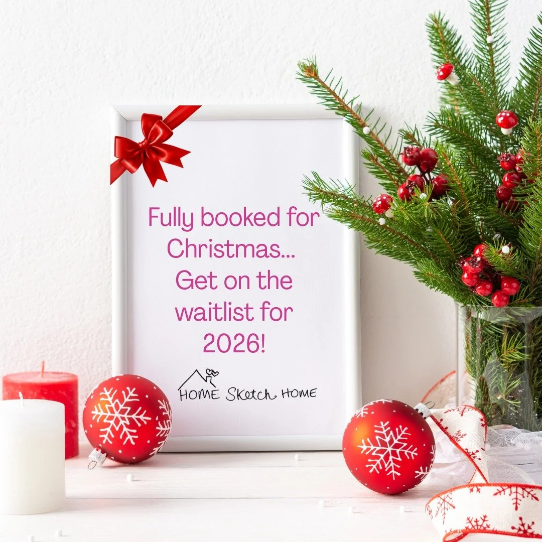 Wow, thank you so much for all the Christmas house portrait orders - I am truly grateful 🙏

My order book is full - apologies if you missed out. If you'd like to get on the waitlist so you have priority when my sketchbook opens again for orders in t
