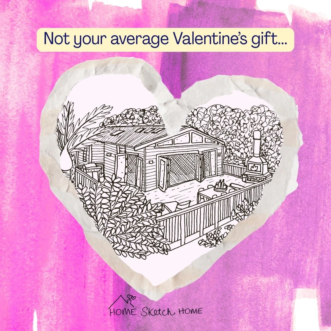 Looking for a Valentine&rsquo;s gift that actually means something?

A Home Sketch Home portrait turns a special place into a lasting keepsake.
The first home. The family home. The place where life happened.

Each piece is hand drawn by me, Cornelia 