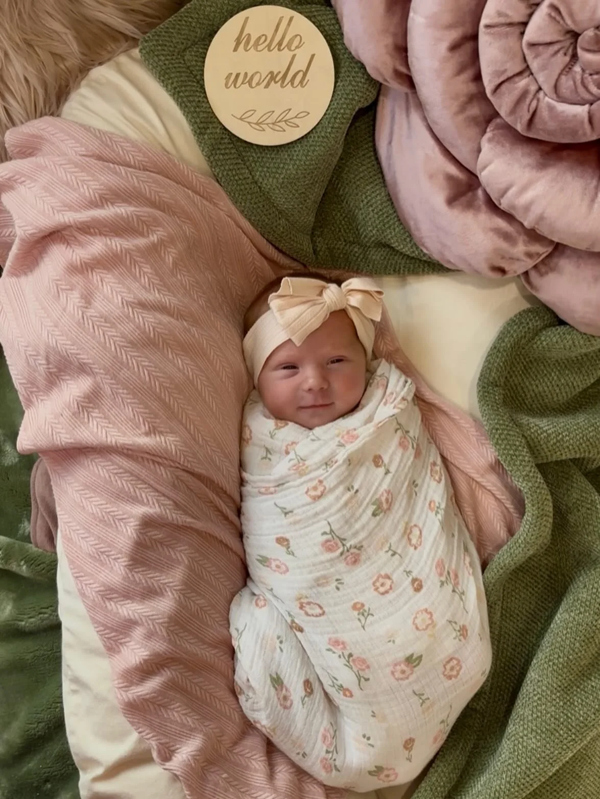🌸Evie 🌸 The girl that stole our hearts, and the show 💗 August 5, 2025. 
Full name Evalyn Lollie Mannett-Schick
8.5.25 &bull; 10:52 pm &bull; 7 lbs 10 oz &bull; 20.5 in