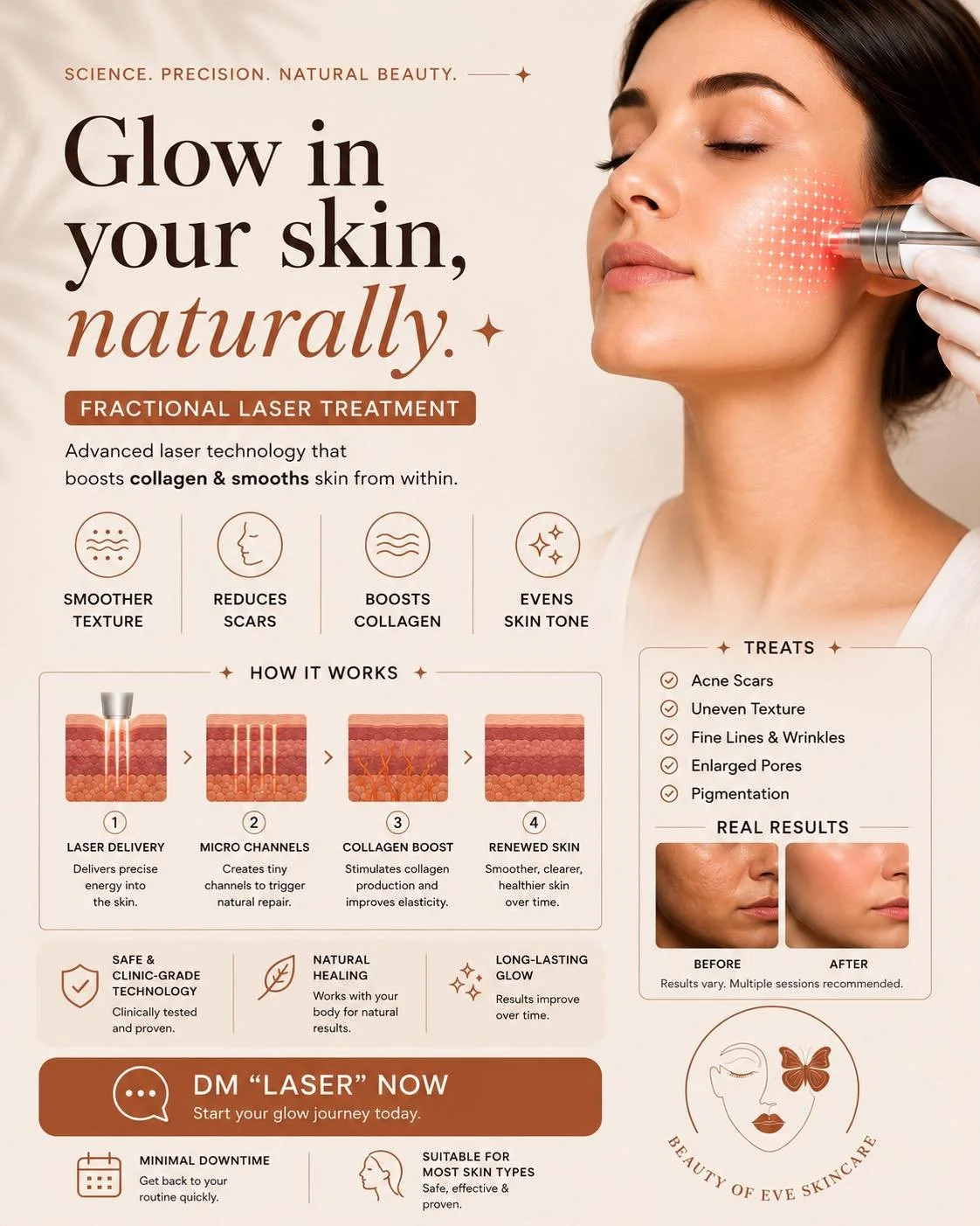 ✨ Your glow starts from within&hellip;

Not just a treatment &mdash;
a real skin transformation you can see &amp; feel.

💫 Fractional Laser helps:
&bull; Smooth skin texture
&bull; Reduce acne scars
&bull; Boost natural collagen
&bull; Even out skin
