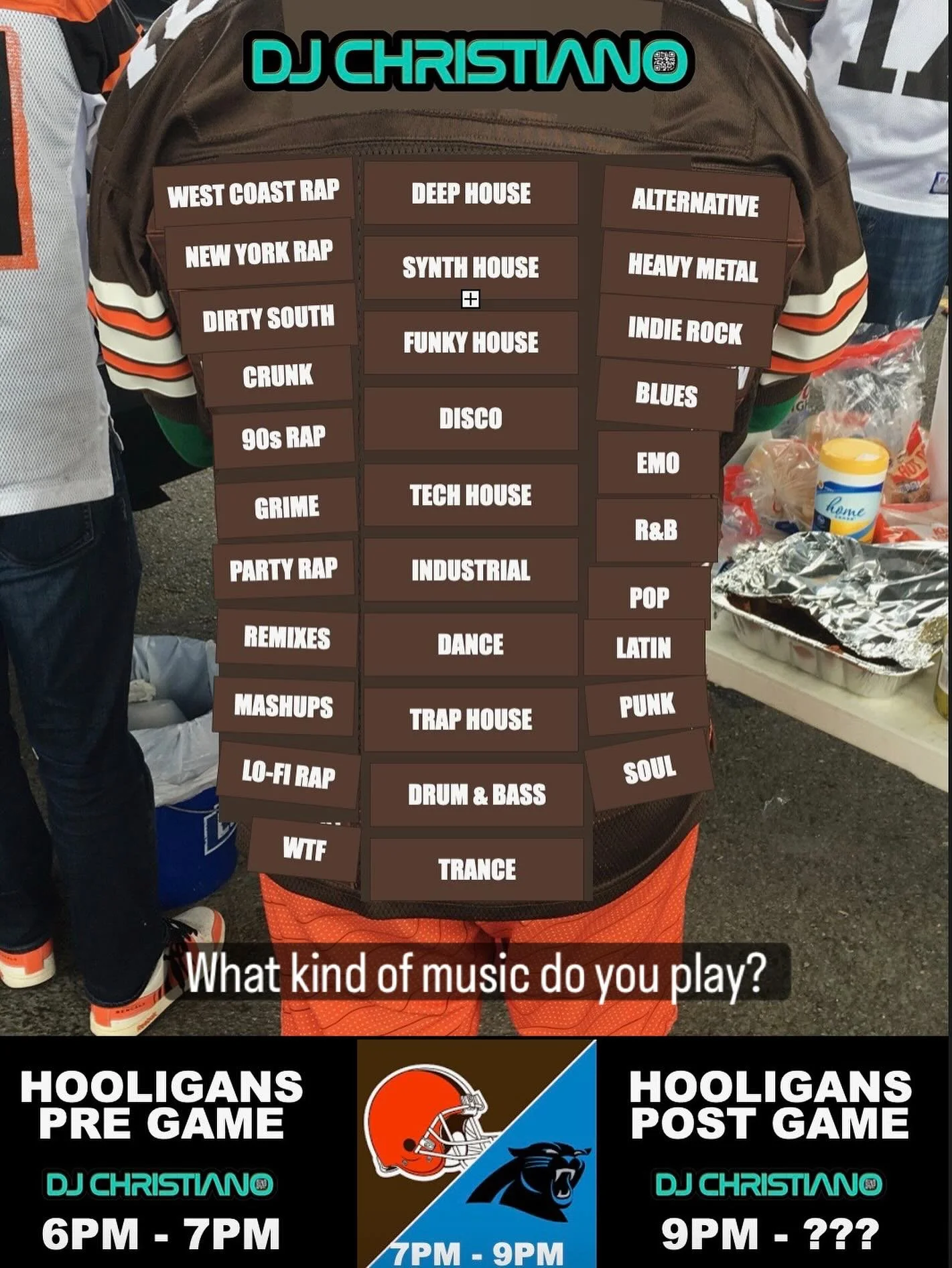Friday checklist&hellip;
✅ Football 🏈
✅ Beer 🍺
✅ DJ 🎧

❌ Skip the VIP
❌ Skip the Pyrotechnics
❌ Skip the Cover charges
❌ Skip the Fancy dress
❌ Skip the Over-the-top stages
❌ Skip the Pretentious vibes

All about good times.
Great music.
Great cro
