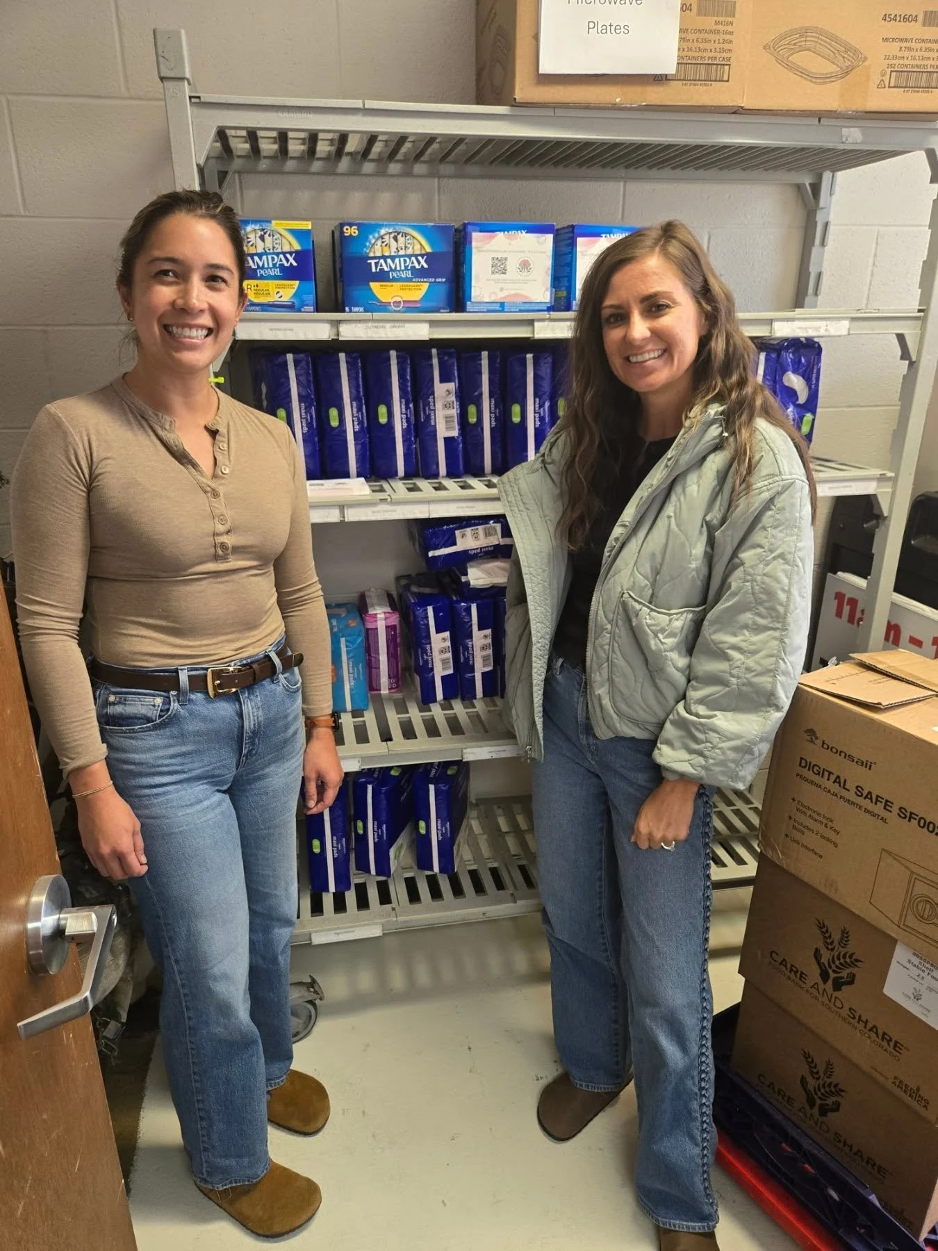 We are feeling extra gratitude today for your donations! It has allowed us to provide period products to @salvationarmycoloradosprings food pantry and homeless shelter. Now, women in the shelter can access these essentials whenever needed, and those 