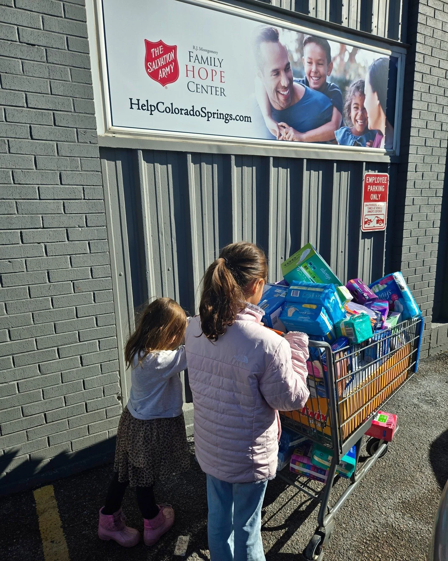 Restocked period products at a couple of the pantries today, while teaching a few of our girls the importance of being a girl's girl and never letting women in our community go without period products. 💅