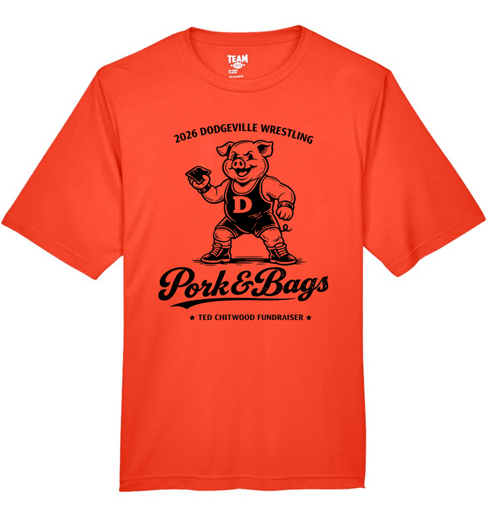 ADULT ORANGE T-SHIRT MOISTURE MANAGEMENT