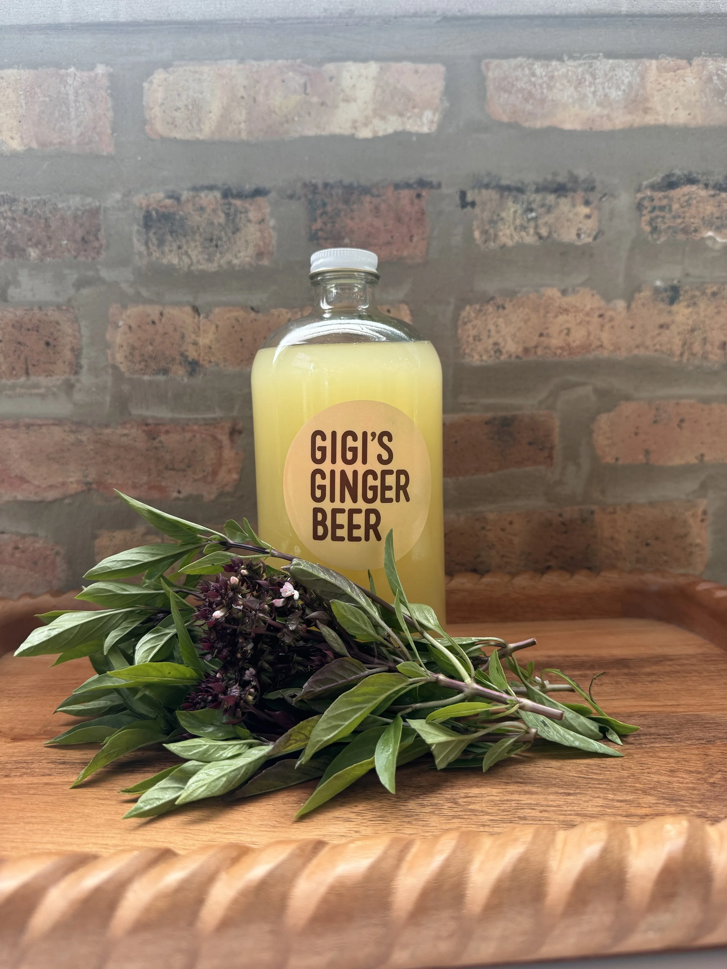 32oz growler - basil