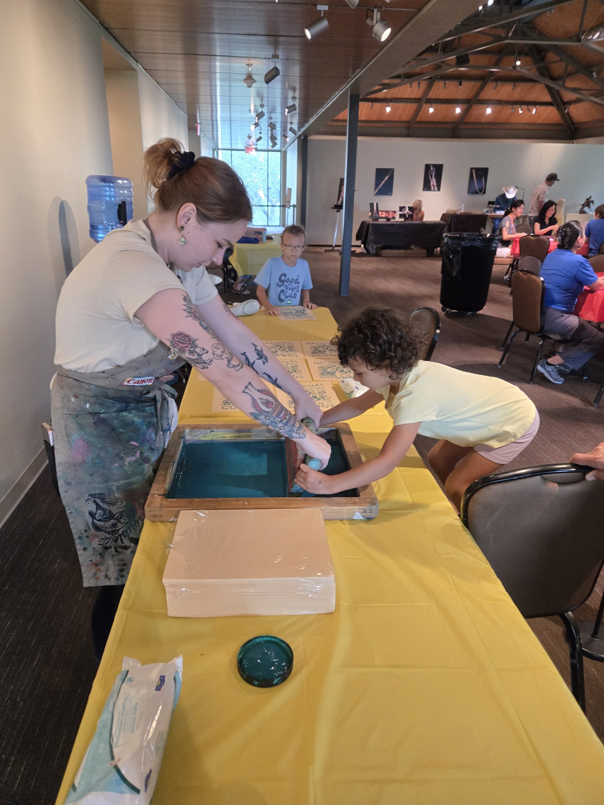 Full STEAM Ahead Screen Printing At Briscoe Western Art Museum