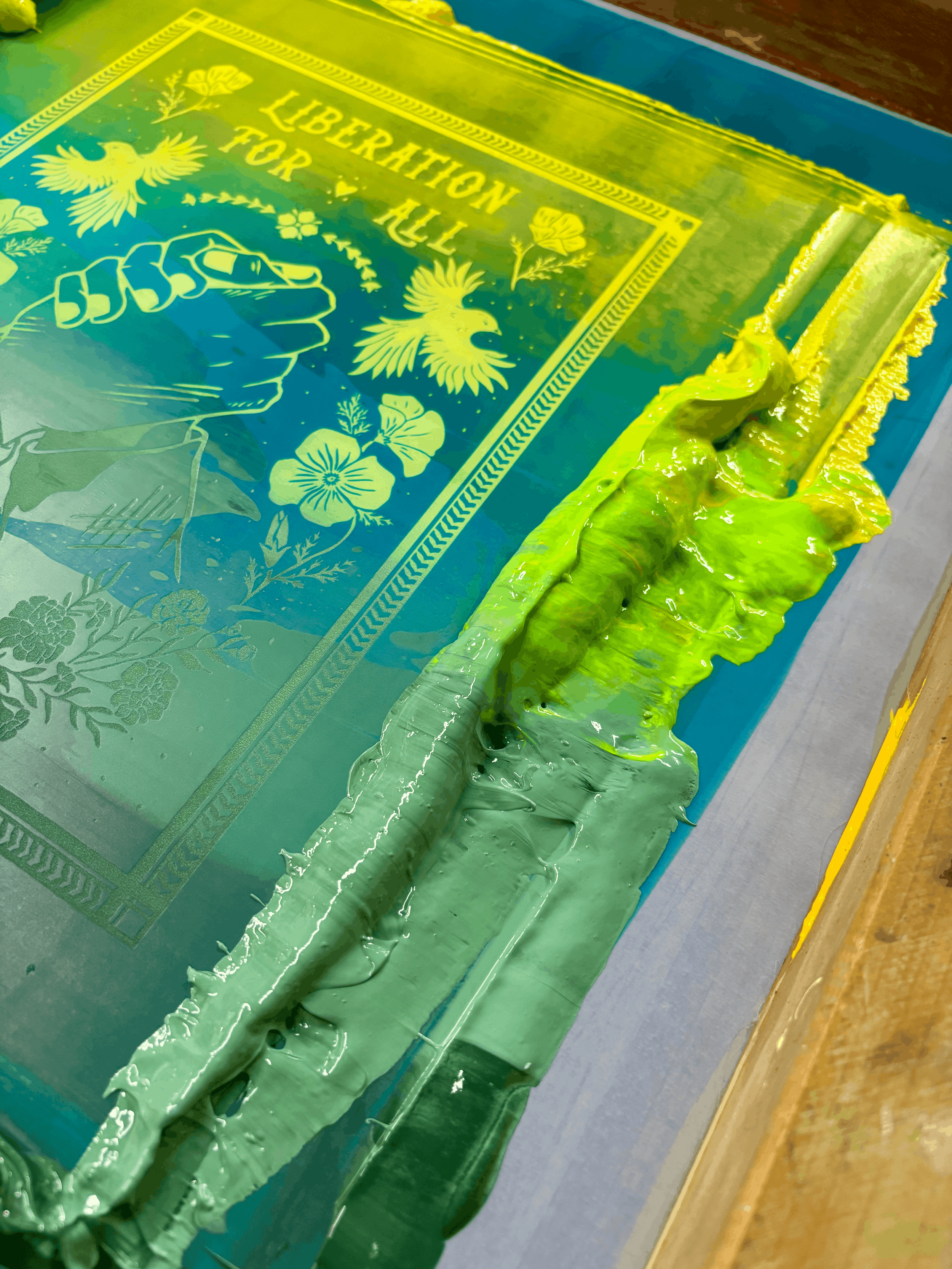 Split Fountain Screen Printing @ Breva Creative