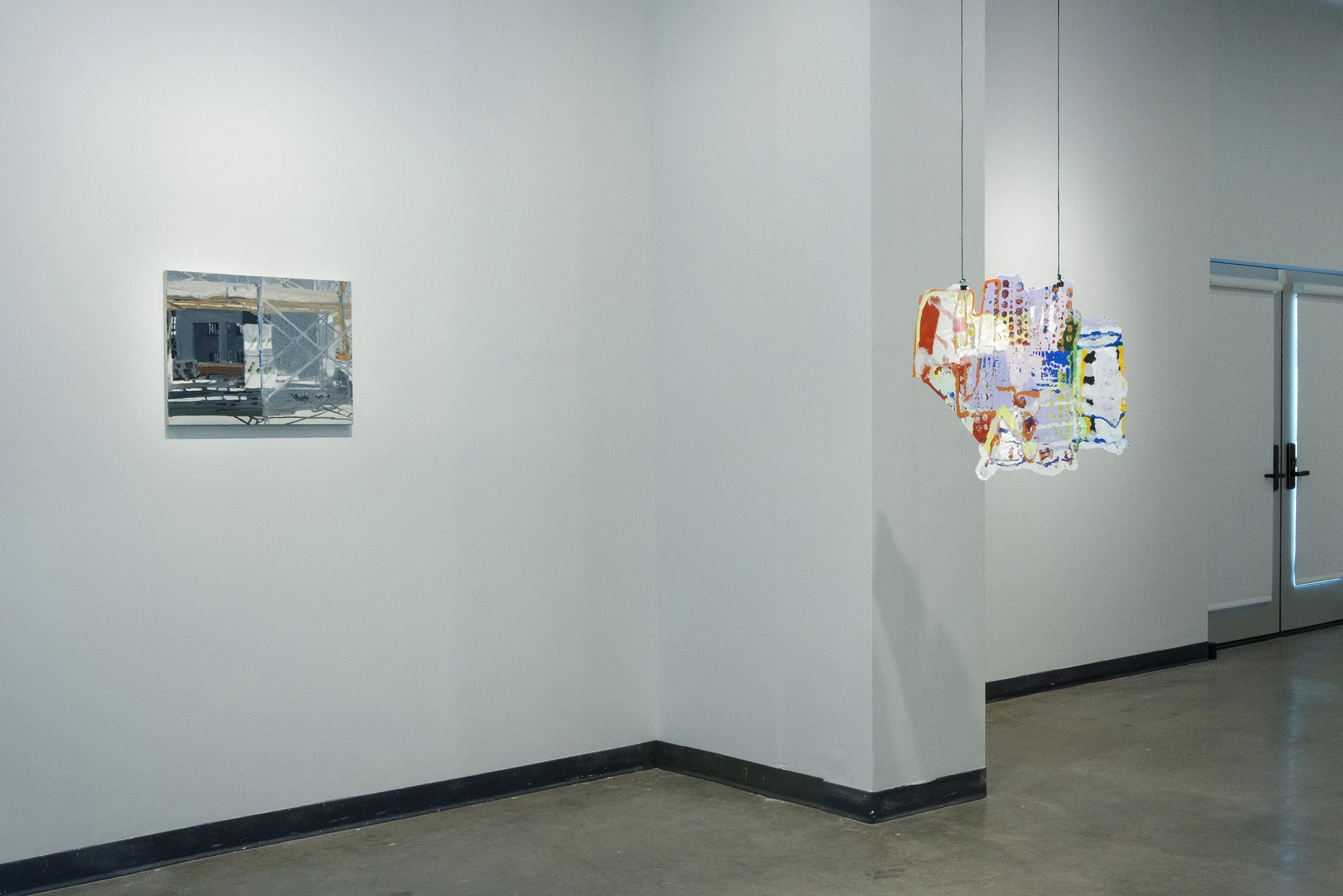 Untitled #10
pigmented paper pulp
2024
(Right)
3rd & 6th
oil on canvas
2016
(Left)