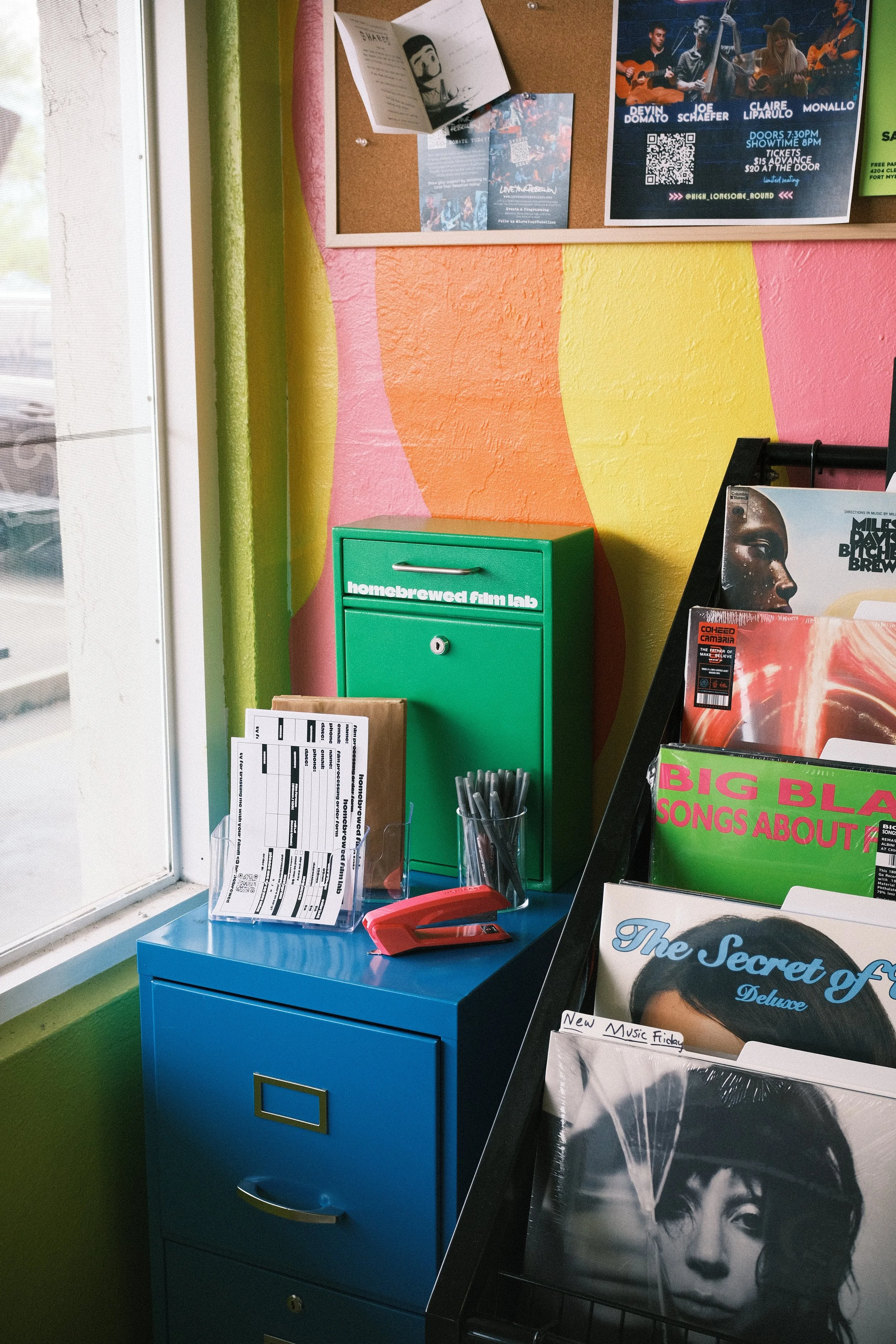 Film dropbox located within Stellar Records. SWFL, Fort Myers, Cape Coral. Film Processing near me. Film developing near me. Where to develop film in SWFL. Where to develop film in Fort Myers. 35mm, disposable, C41 & B&W.