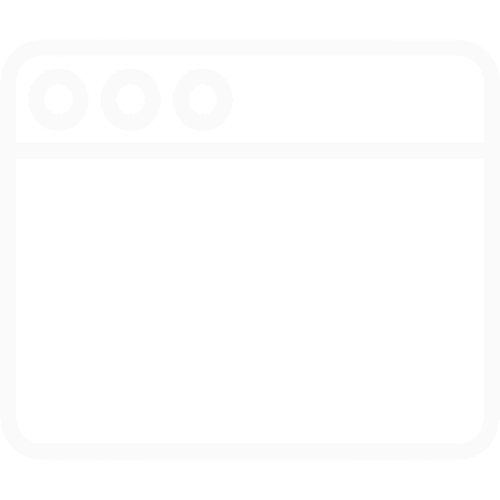Icon of a web browser window with three circles at the top, a globe with 'SEO' written on it, and a rocket ship launching from the globe.