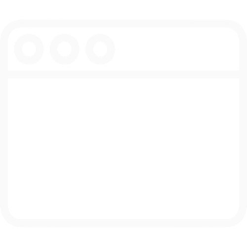 Icon of a web browser window with a gear, wrench, and shield, representing security and settings.
