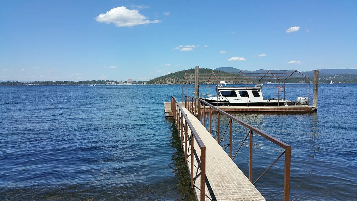 Roofing company Coeur d'Alene idaho cac roofing boat on lake coeur d'Alene