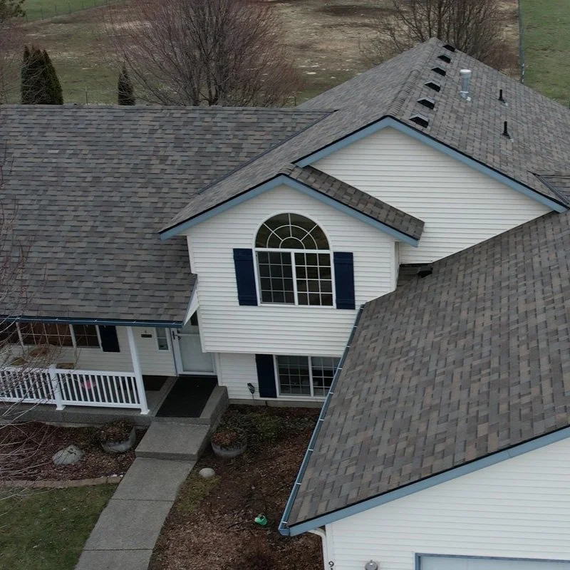 roof replacement Hayden Idaho by CAC roofing drone shot