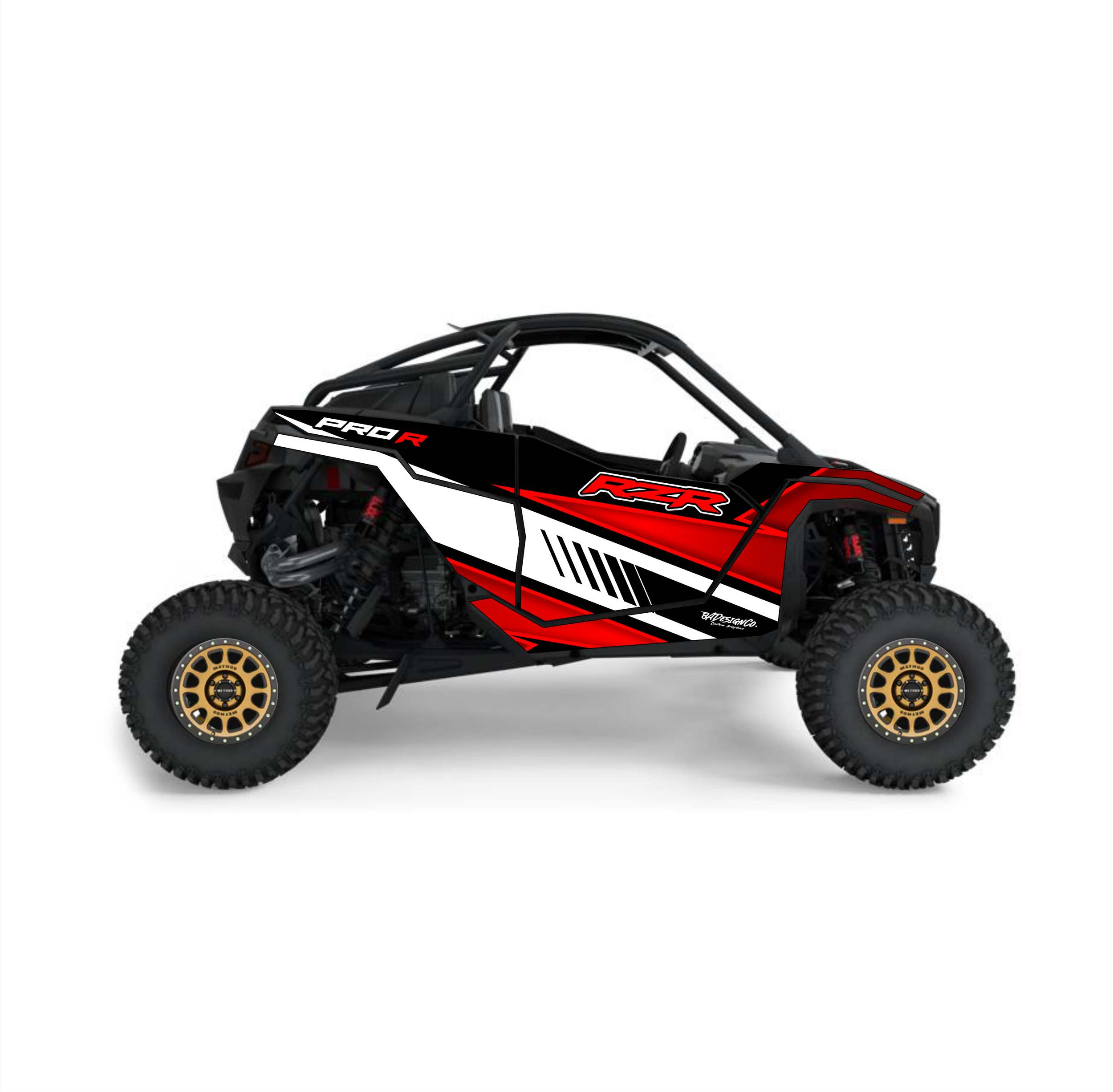 POLARIS RZR LINEAR Red Full Wrap