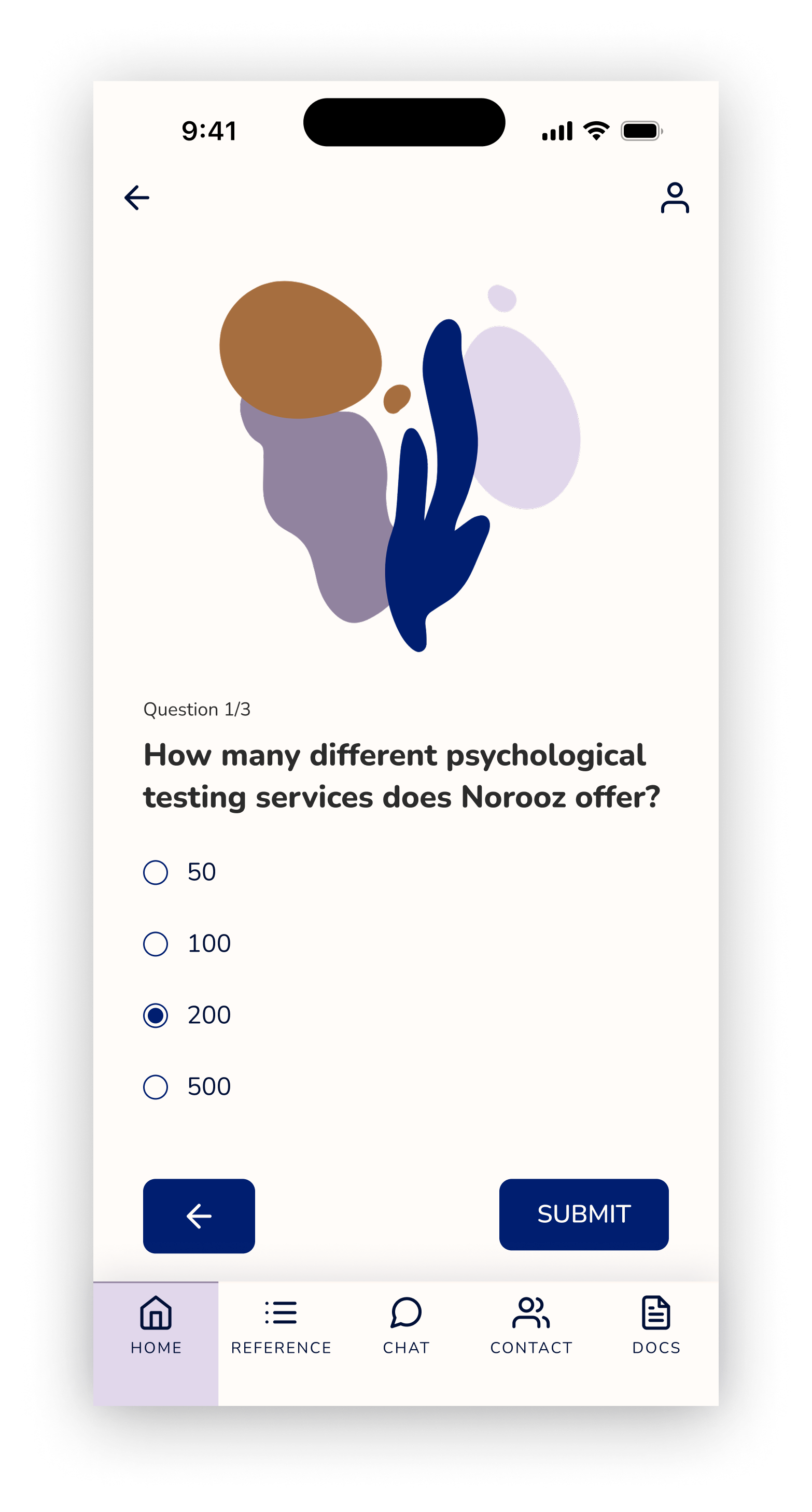 Multiple-choice quiz