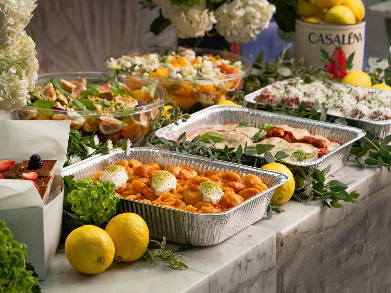 Display of Casaléna's catering package.