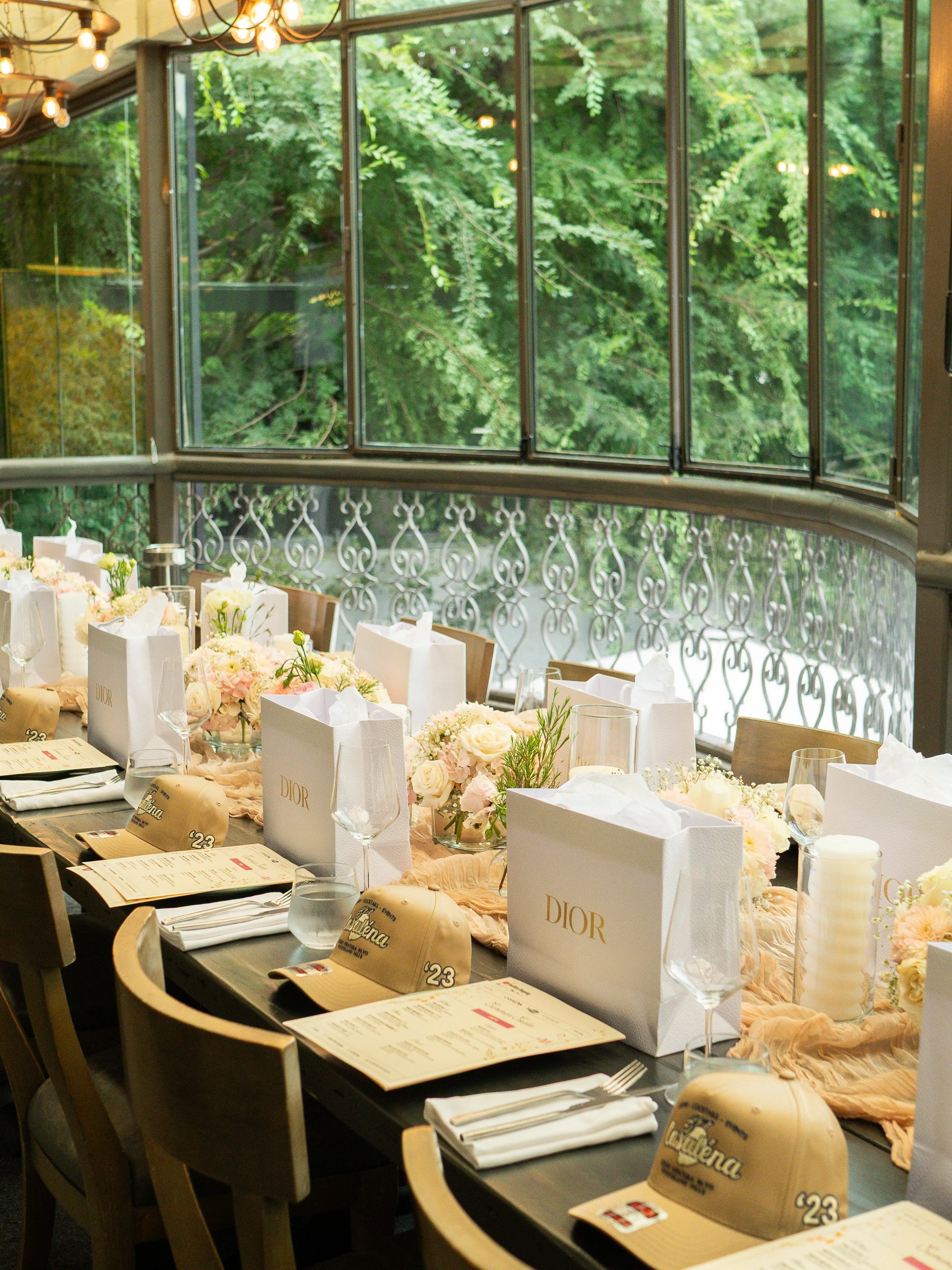 Event setup on the sundeck at Casaléna