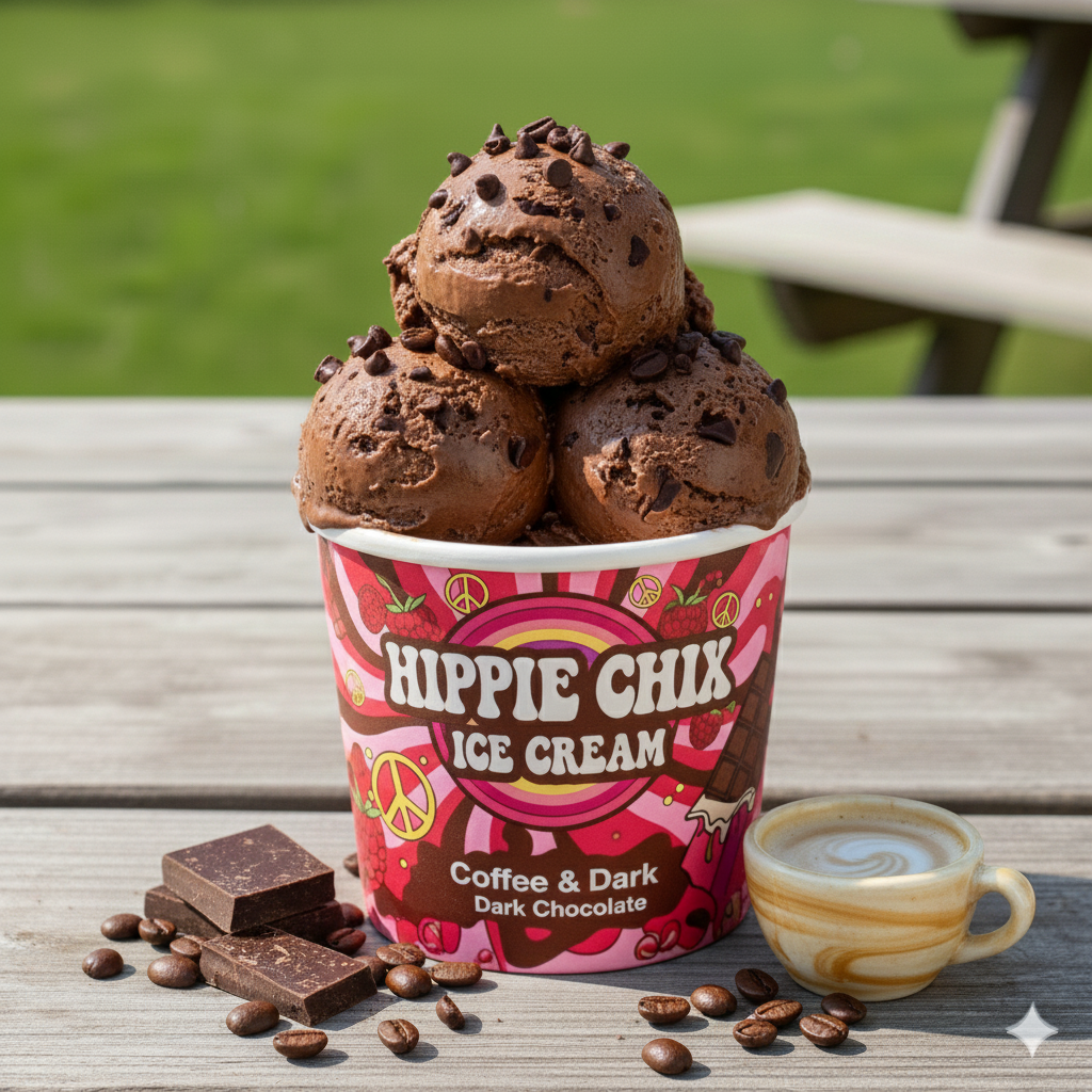 Coffee with Dark Chocolate Shavings