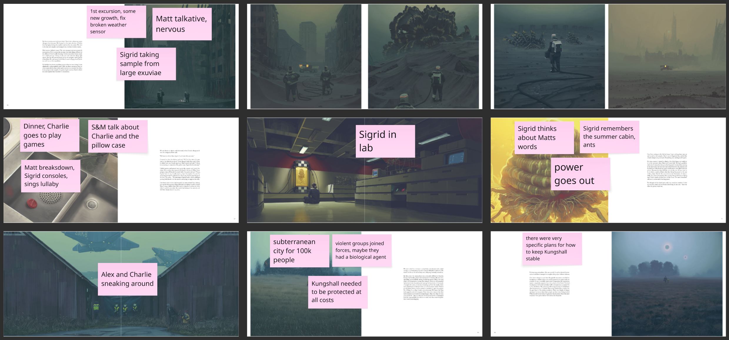 Studying the graphic novel’s visuals and story to build test shots with intention.