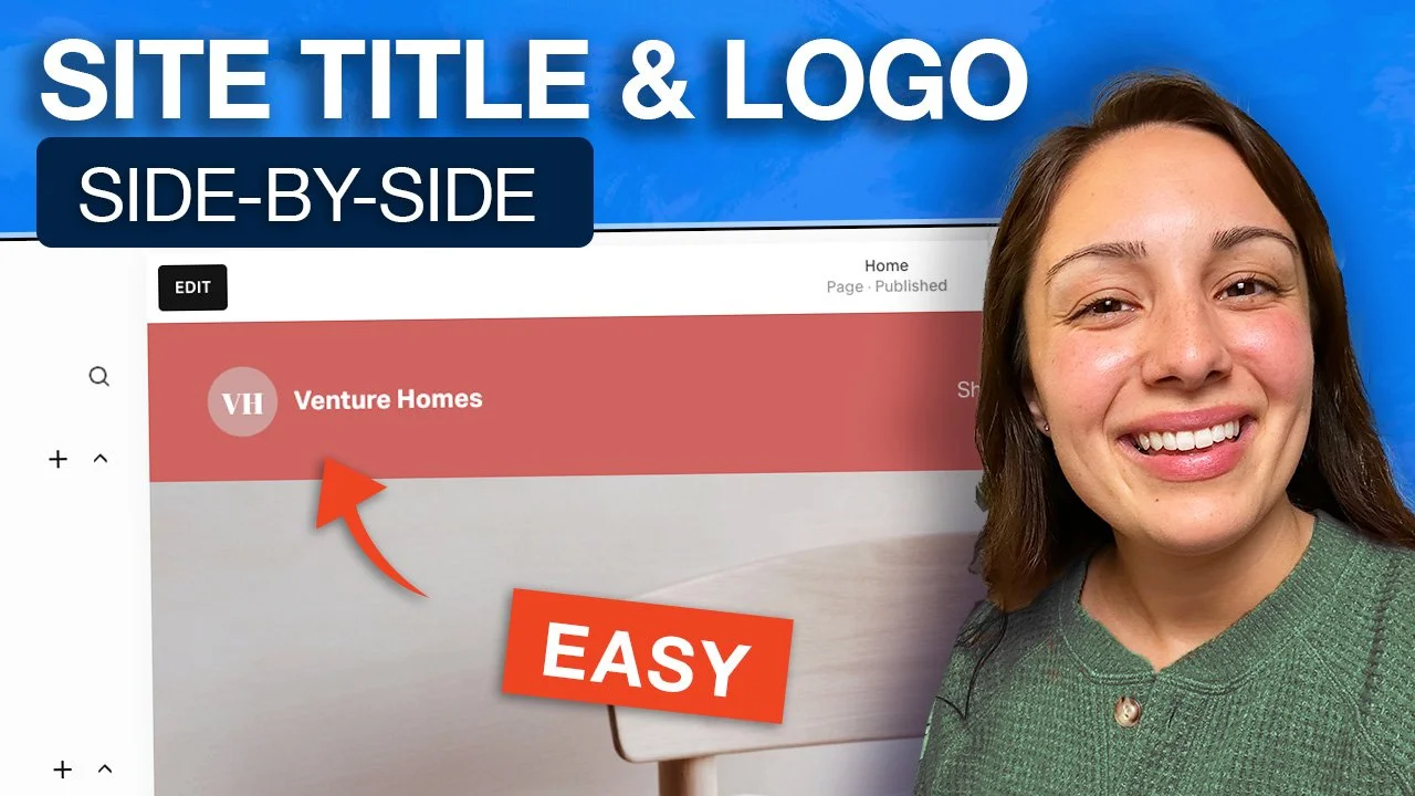 How to Add a Site Title Next to Your Logo on Squarespace (And Change the Color)