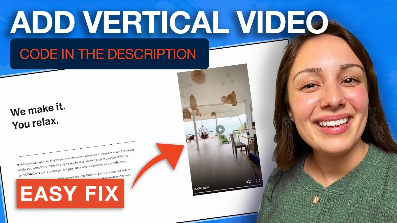 How to Add Vertical Video on Squarespace