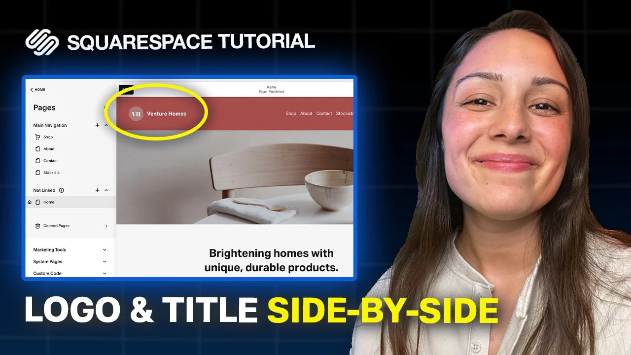 How to Add a Site Title Next to Your Logo on Squarespace (And Change the Color)