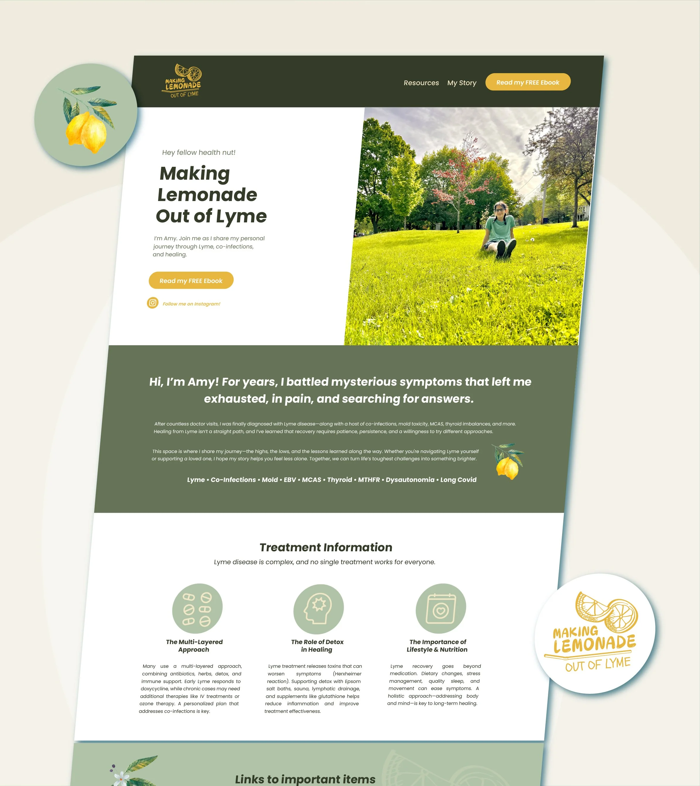 Making Lemonade out of Lyme custom squarespace web design