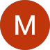 A circular icon with a maroon background and a white letter M in the center.