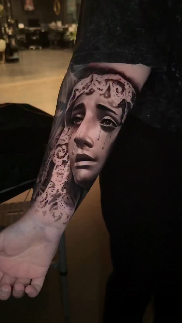 Virgin Mary #virgin #virginmarytattoo #virgencita #tattoo #tattoos #ink #inked #austin #austintx #atx #armtattoo #tattooideas #tattooidea #blacktattoo #religion #religious #religioustattoo #catholic #catholictattoo #jesus #jesustattoo