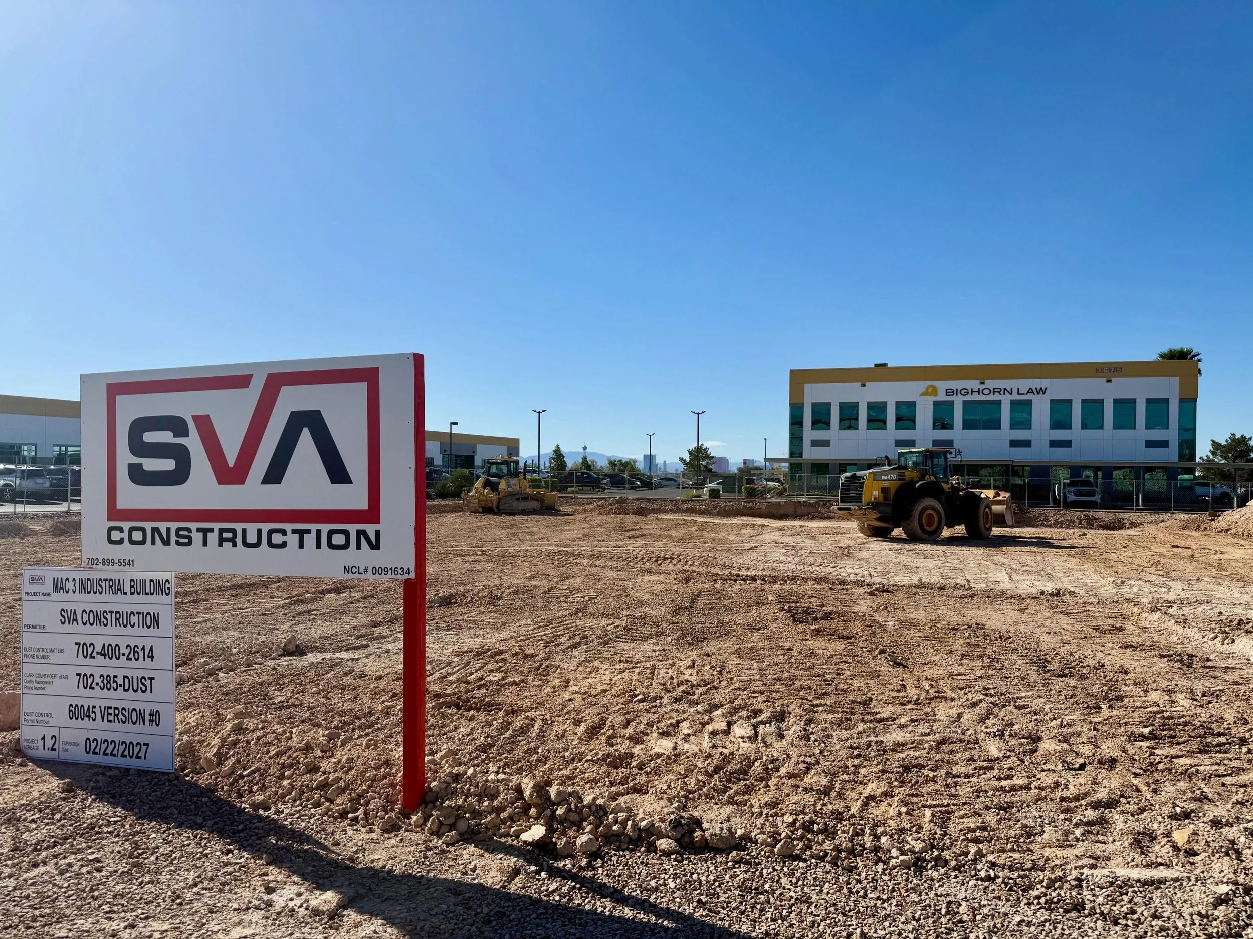Breaking ground on our latest project in North Las Vegas 🚧 excited to get this one underway. Always great being part of projects that keep our city growing and moving.  #svaconstruction
