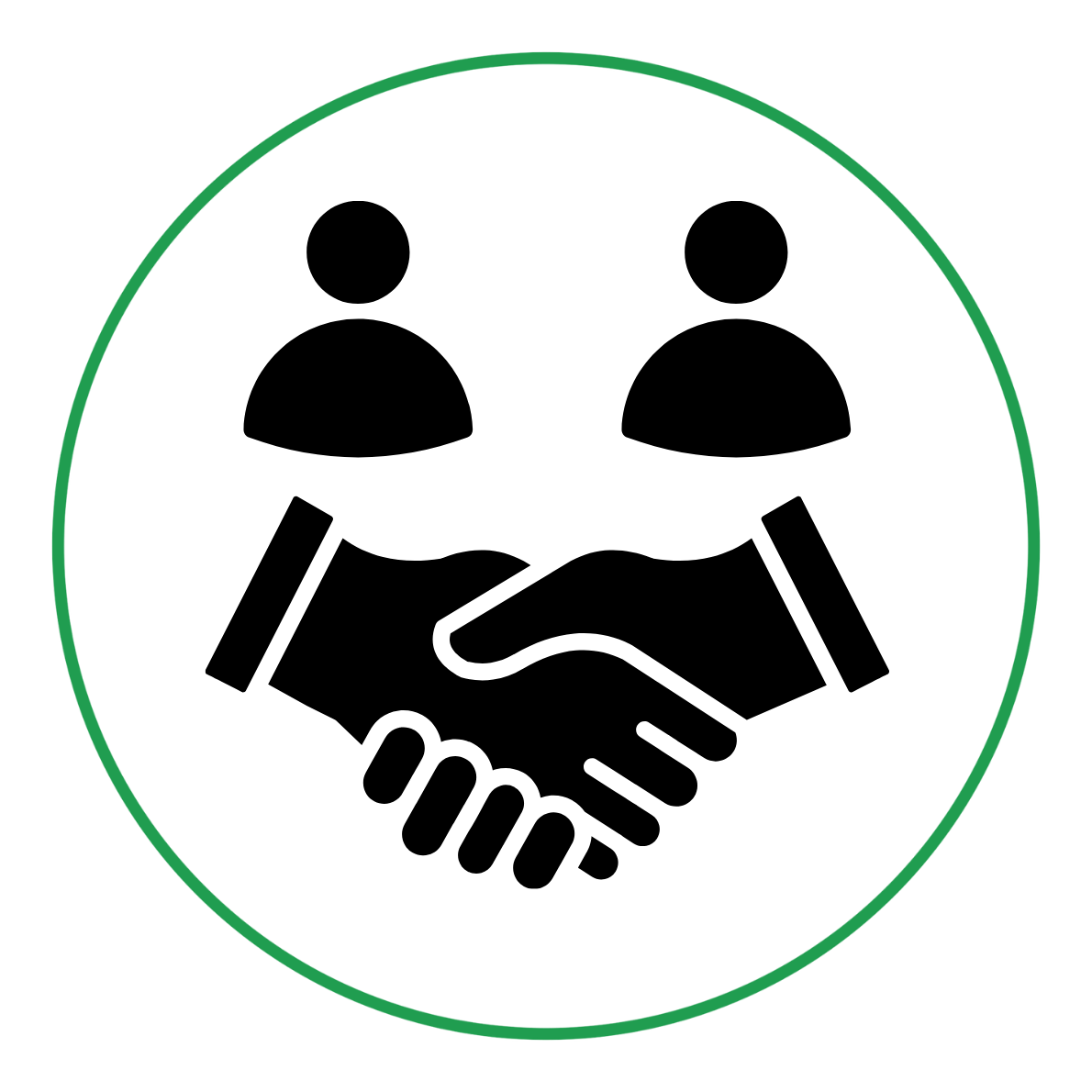 Diagram of a black circle with a green outline labeled 'The Earth'