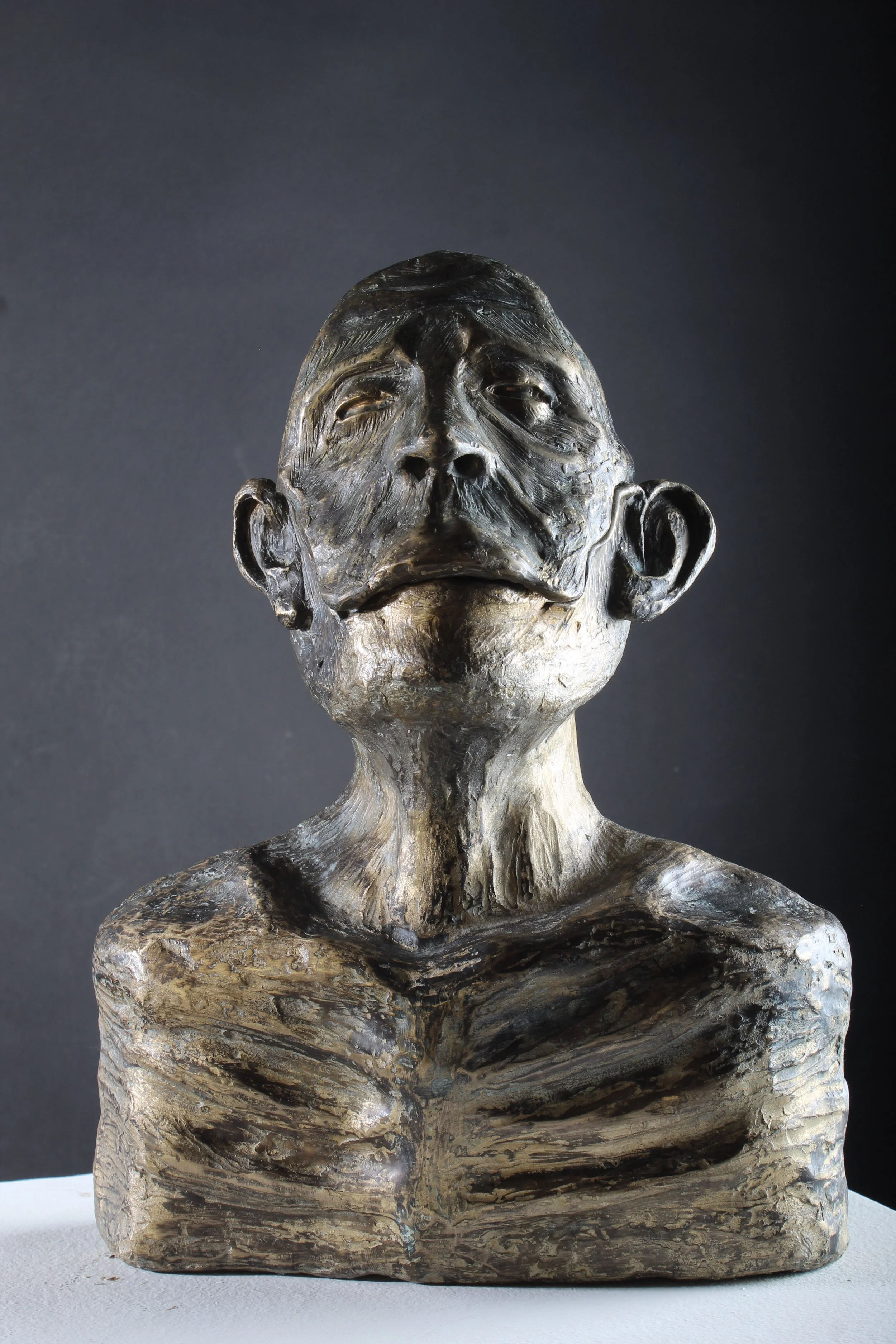 wearing thin (2025), patinated cast bronze