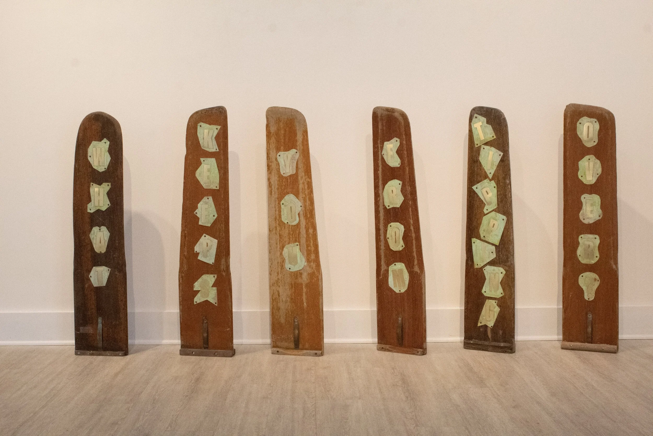 What keeps you from tipping over?
2026
found objects, patinated brass sheet