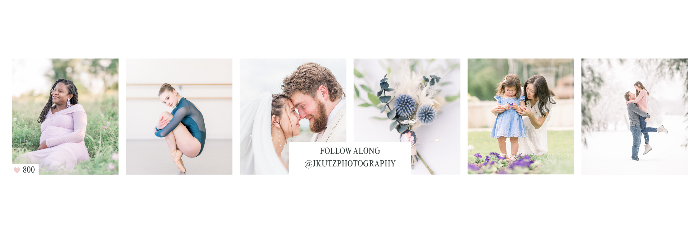 Social media images from J. Kutz Photography's Instagram